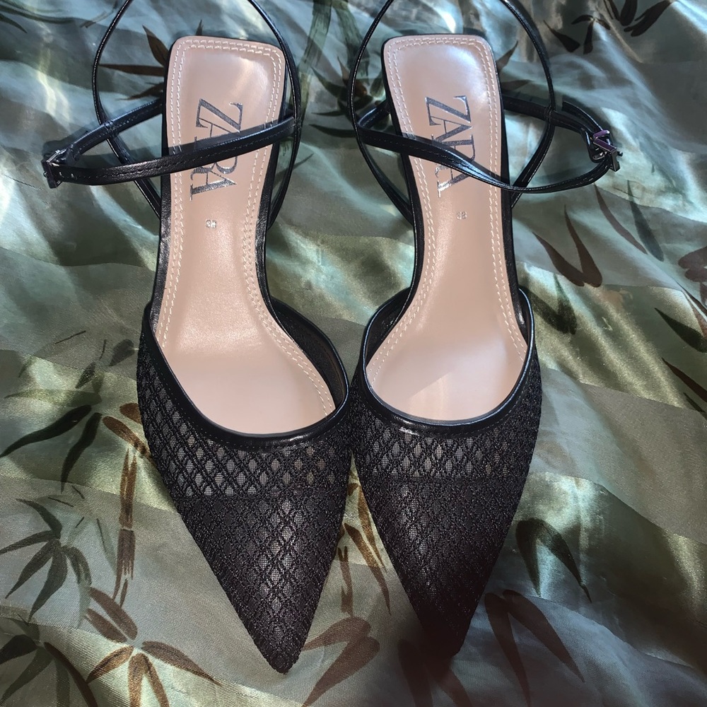 Pointed toe slingback zara heels